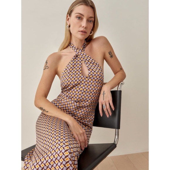 Reformation Lille Silk Dress NWT - Picture 3 of 13